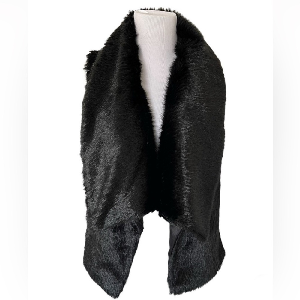 Black Faux Fur Steve Madden Vest